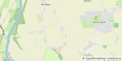Map of Ombersley, Worcester