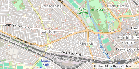 Map of Cardiff
