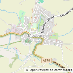 Map of Modbury, Devon
