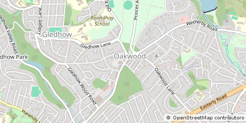 Map of Leeds, Yorkshire