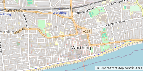 Map of Worthing