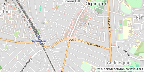 Map of Orpington, Kent