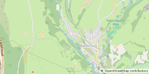 Map of Bedlinog, Merthyr