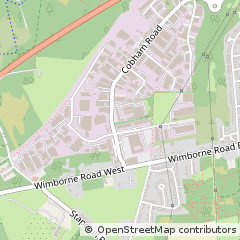 Map of Wimborne, Dorset
