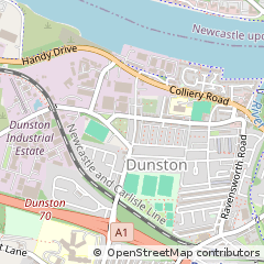 Map of Gateshead, Tyne & Wear