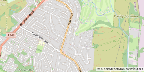 Map of Ferndown, Dorset