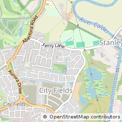 Map of Wakefield, West Yorkshire