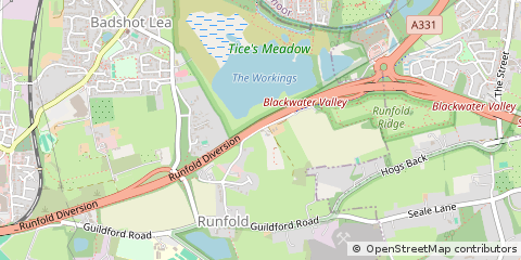 Map of Farnham, Surrey