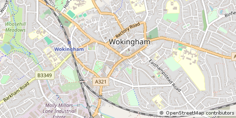 Map of Wokingham, Berkshire