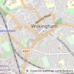 Map of Wokingham, Berkshire