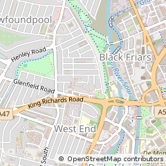 Map of Leicester, Leicestershire
