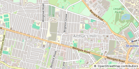 Map of Newcastle Upon Tyne, Tyne and Wear