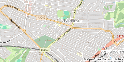 Map of Bournemouth, Dorset