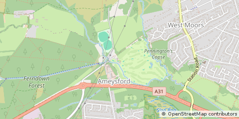 Map of Ferndown, Dorset