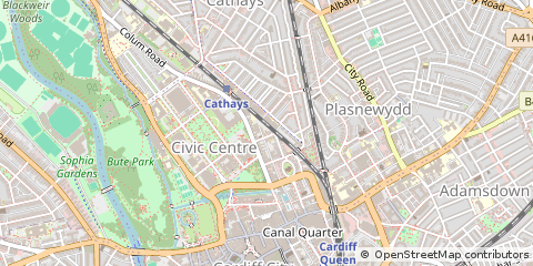 Map of Cardiff