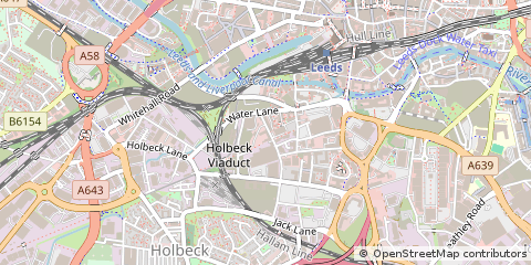 Map of Leeds, West Yorkshire