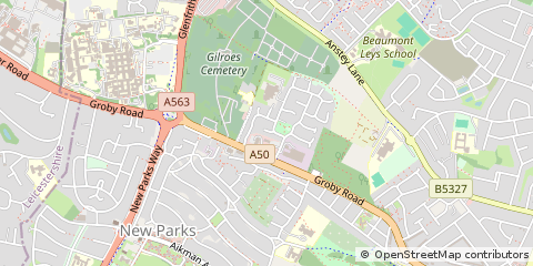 Map of Leicester