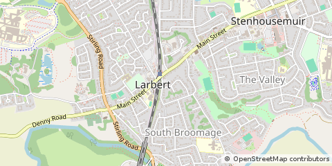 Map of Larbert, Stirlingshire