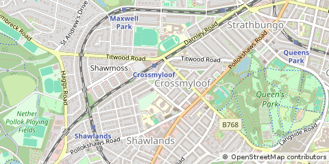 Map of Glasgow, Lanarkshire