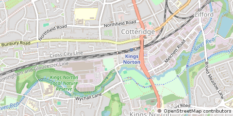 Map of Birmingham, West Midlands