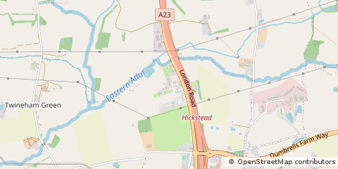 Map of Haywards Heath, West Sussex