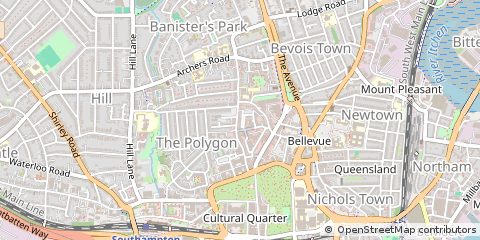 Map of Southampton, Hampshire