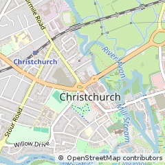 Map of Christchurch, Dorset