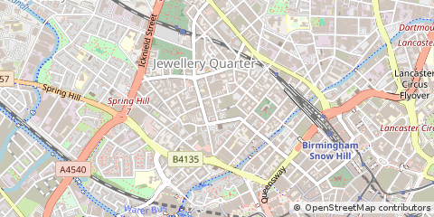 Map of Birmingham, West Midlands