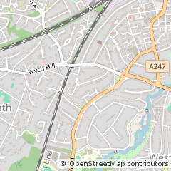 Map of Woking, Surrey