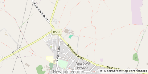 Map of Newbold Verdon, Leicestershire