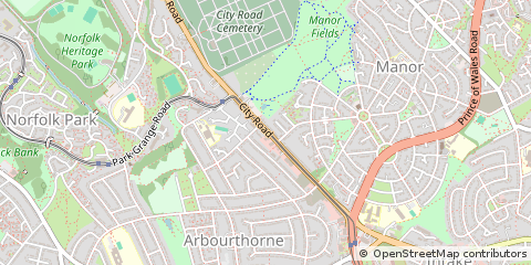 Map of Sheffield