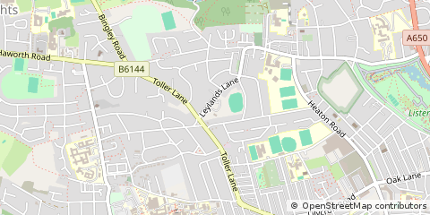 Map of Bradford, West Yorkshire