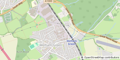 Map of Hatfield, Hertfordshire
