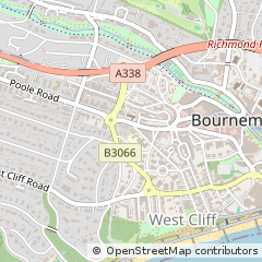 Map of Bournemouth, Dorset