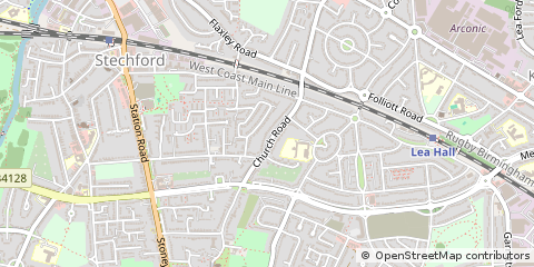 Map of Birmingham, West Midlands
