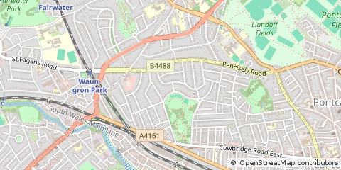 Map of Cardiff