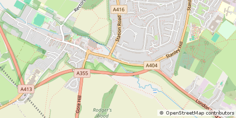 Map of Amersham, Buckinghamshire