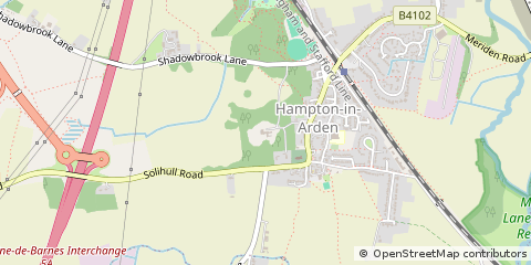 Map of Solihull, West Midlands