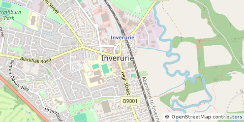 Map of Inverurie, Aberdeenshire