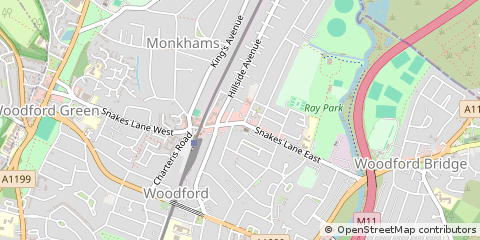 Map of Woodford Green