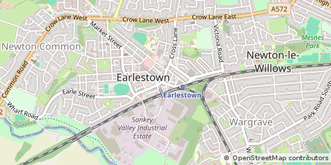 Map of ST Helens, Merseyside