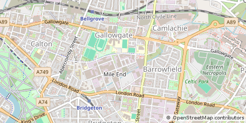 Map of Glasgow, Lanarkshire