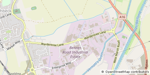 Map of Spalding, Lincolnshire