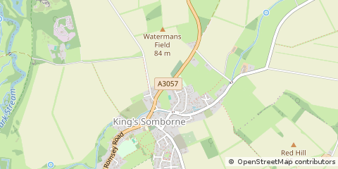 Map of King's Somborne, Hampshire