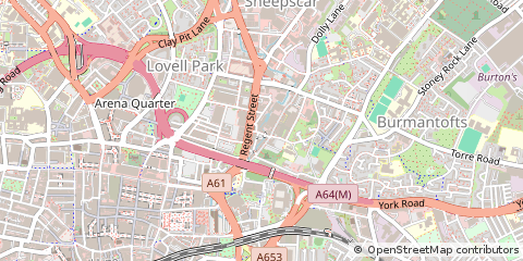 Map of Leeds, West Yorkshire