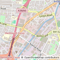 Map of Birmingham, West Midlands