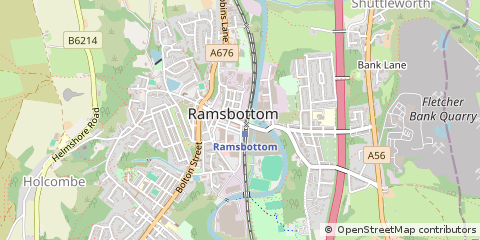 Map of Bury, Lancashire