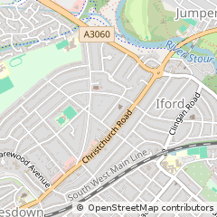 Map of Bournemouth, Dorset