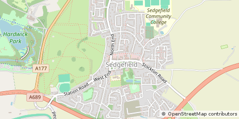 Map of Stockton-on-Tees, Cleveland