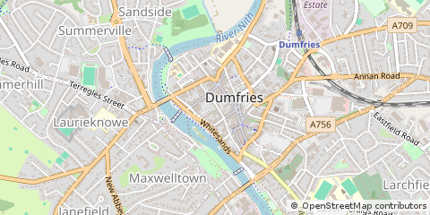 Map of Dumfries, Dumfries & Galloway